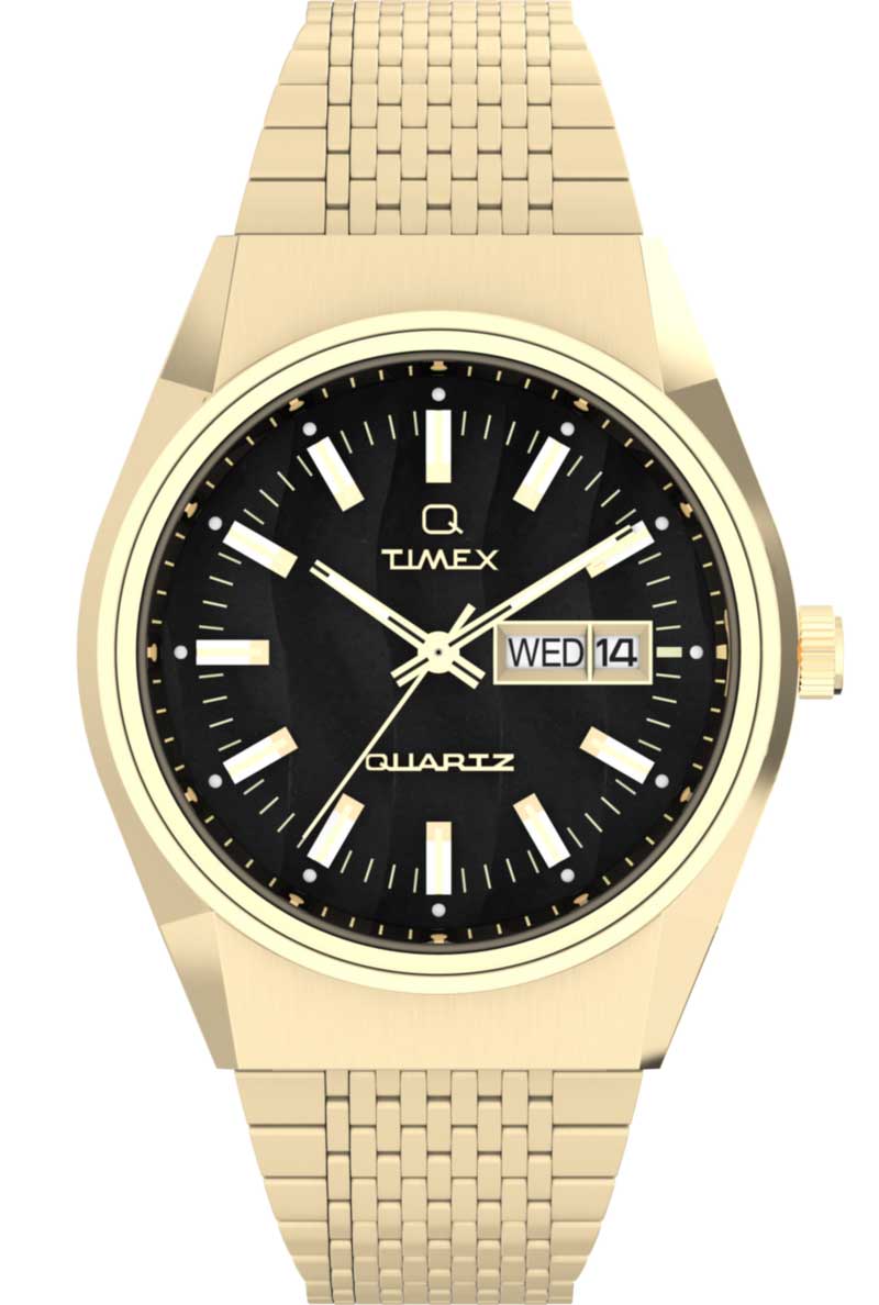 Timex Q Falcon Eye TW2W62500 - Quartz - Guld - Herrklocka - Rostfri stål - Akryl