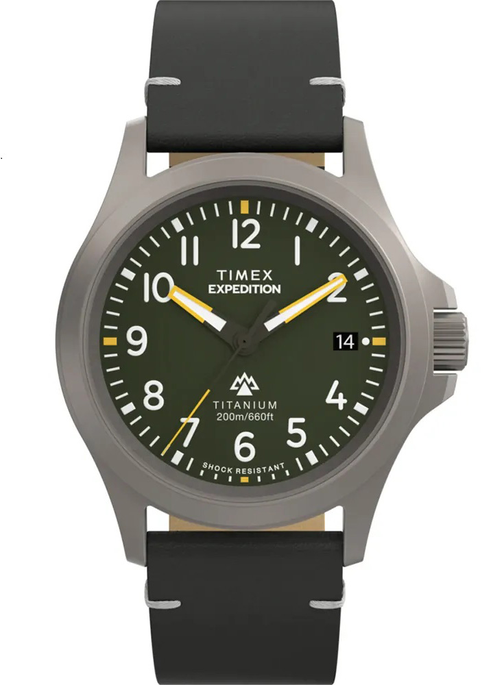 Timex Expedition North Titanium TW2W78100 - Quartz - Grå - Herrklocka - Läder - Safir
