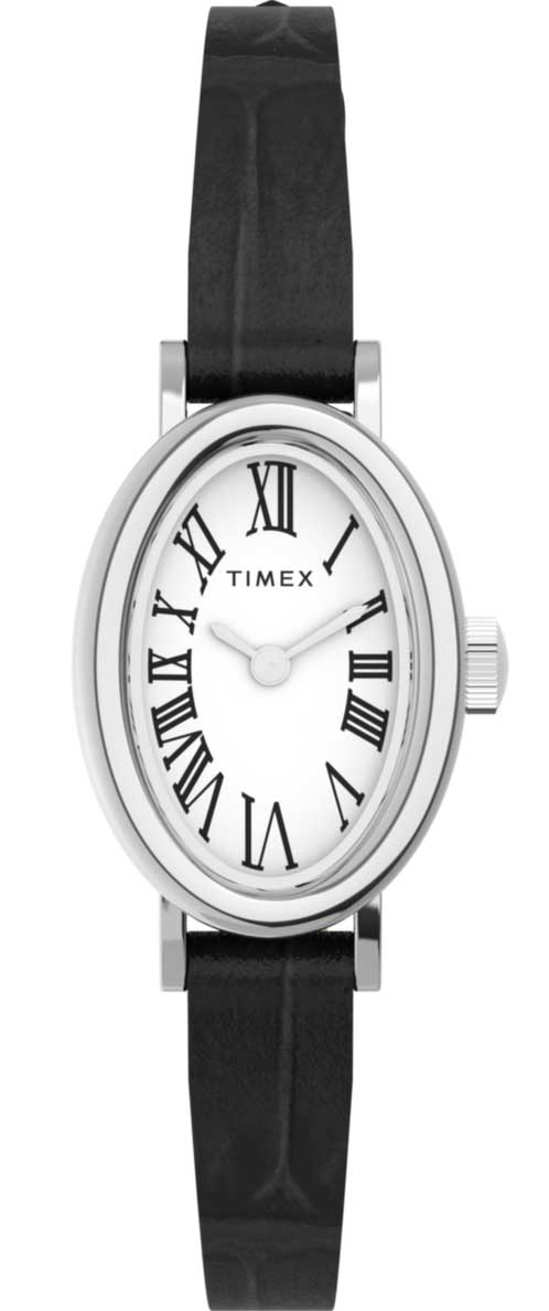 Timex Cavatina TW2W78400 - Quartz - Silver - Damklocka - Läder - Akryl
