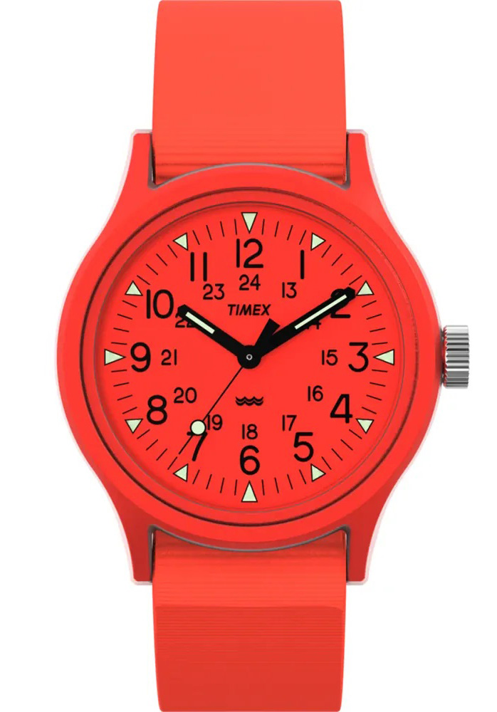 Timex Military MK1 TW2W91300 - Quartz - Orange - Unisex - Textil - Akryl