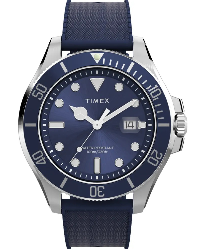 Timex Trend Harborside Coast TW2Y05000 - Quartz - Silver - Herrklocka - Silikon - Härdat mineralglas