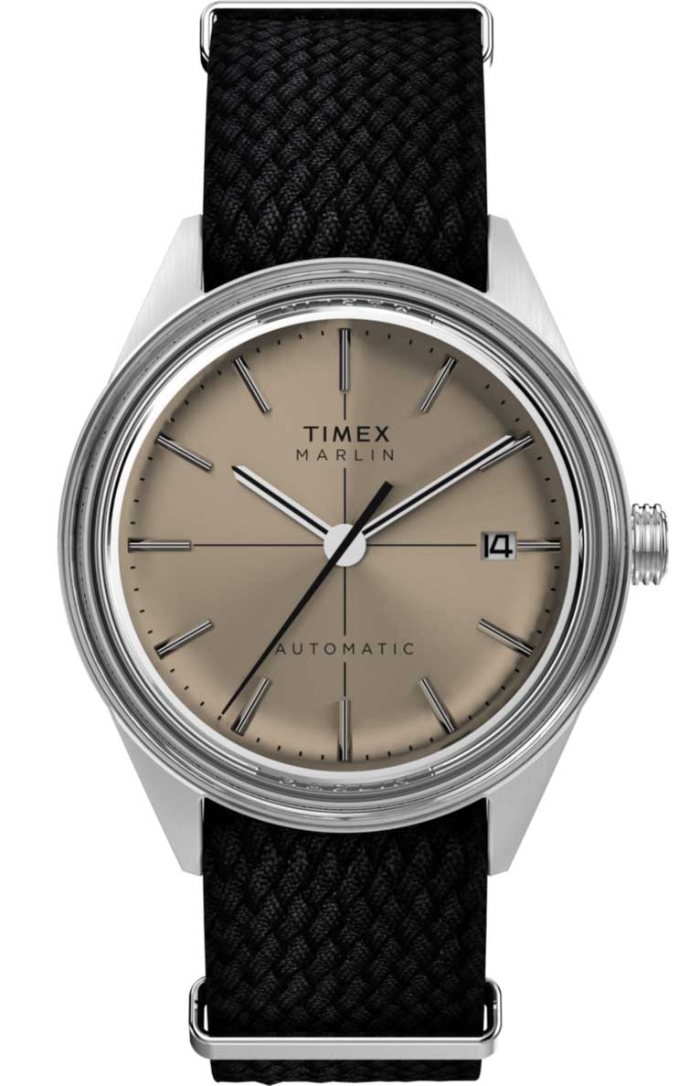 Timex Marlin Jet Champagne Dial TW2Y06300 - Automatisk - Silver - Herrklocka - Textil - Akryl