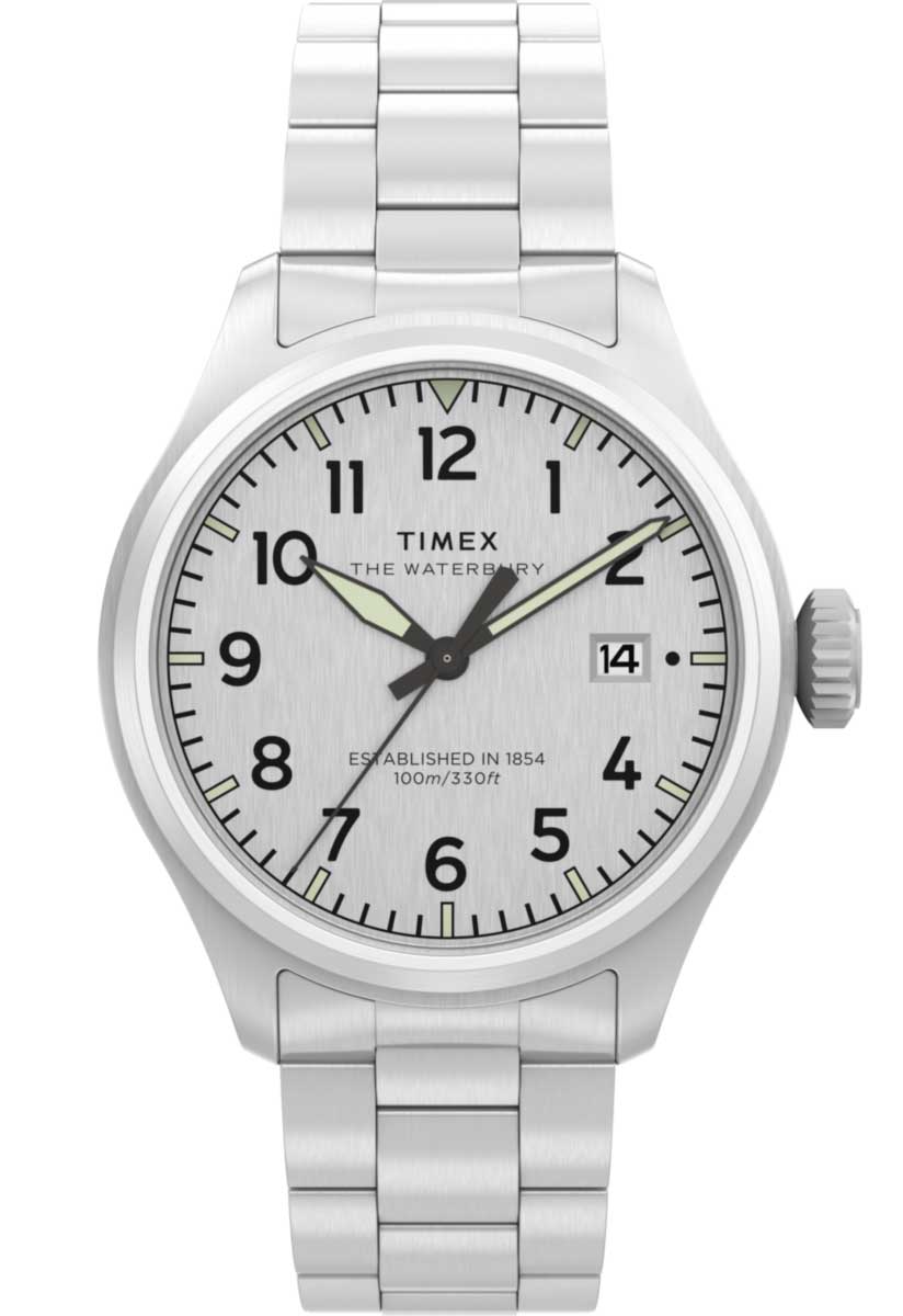 Timex Waterbury Ace TW2Y18800 - Quartz - Silver - Herrklocka - Rostfri stål - Härdat mineralglas