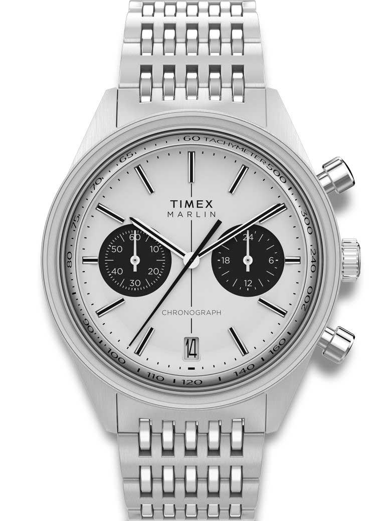 Timex Marlin Jet Quartz Chronograph TW2Y24600 - Quartz - Silver - Herrklocka - Rostfri stål - Akryl