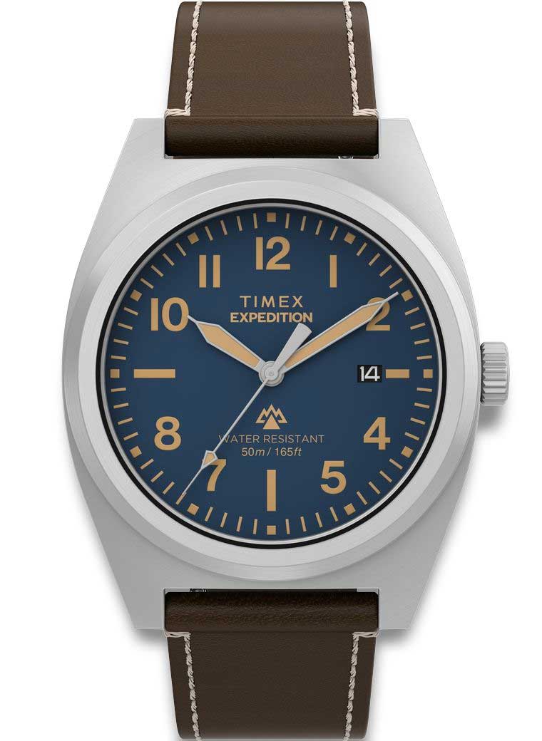 Timex Expedition Capstone TW2Y30600 - Quartz - Silver - Herrklocka - Läder - Härdat mineralglas