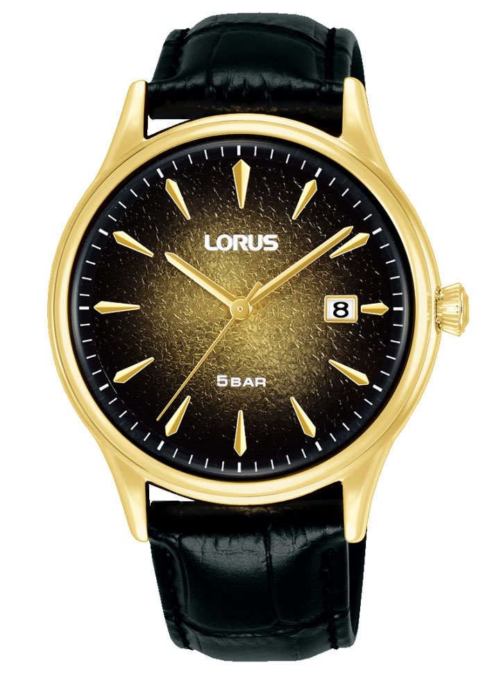 Lorus Classic RS902EX9 - Quartz - Guld - Herrklocka - Läder - Härdat mineralglas