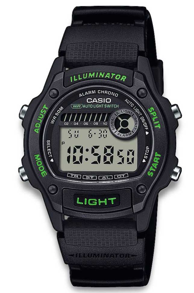 Casio Timeless W-220H-1A3VEF - Digitalt - Svart - Unisex - Textil - Akryl