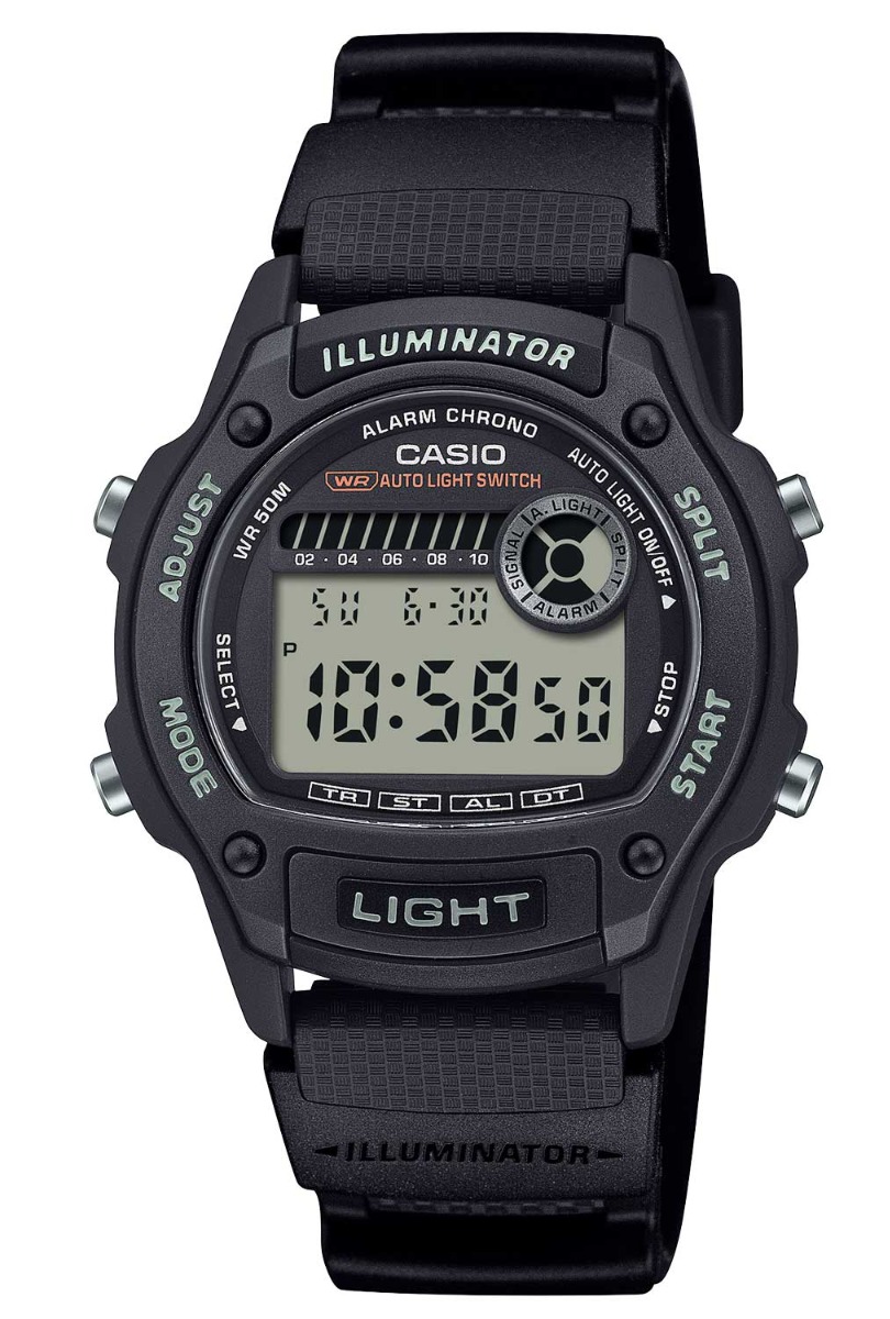Casio Timeless W-220H-1AVEF - Digitalt - Svart - Unisex - Textil - Akryl