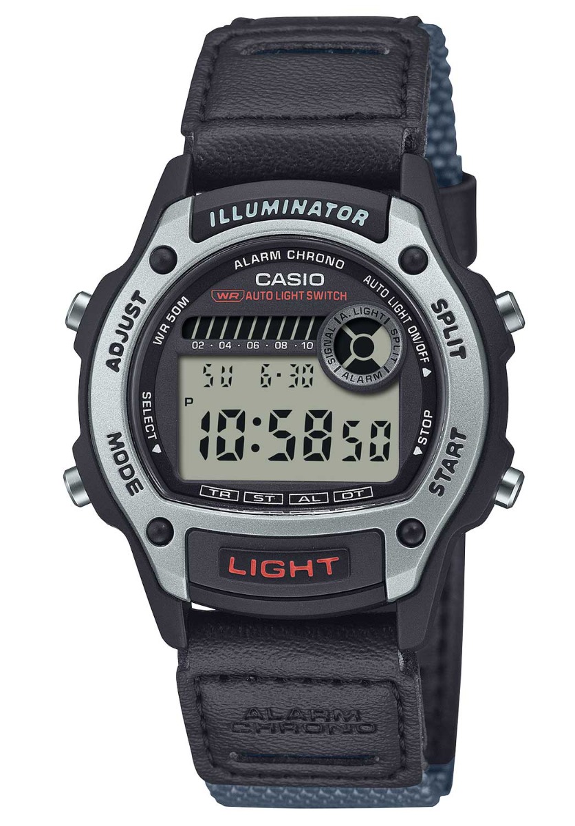 Casio Timeless W-220HF-8AVEF - Digitalt - Svart - Unisex - Textil - Akryl