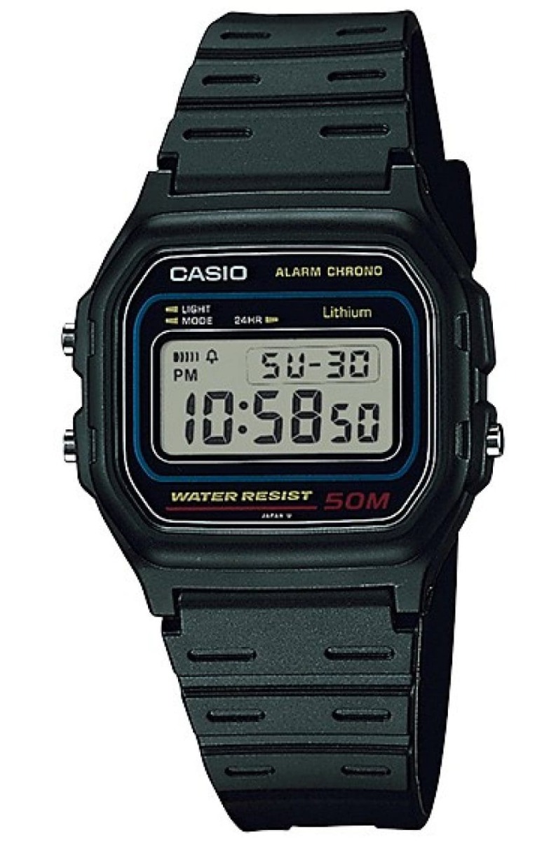 Casio | Liten och tålig digital sportklocka | W-59-1VQES - Digitalt - Svart - Unisex - Harts - Härdat mineralglas